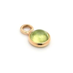 Modern Mood YG Cabochon Round Bezel Charm in Peridot